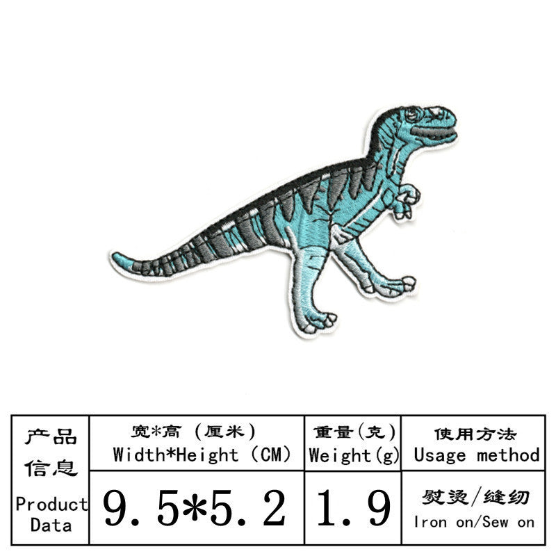 Wholesale 16 Pack Cartoon Dinosaur Embroidery Patches Iron On Appliques Decorative Sew On Badges For Clothing Towels Hats DIY Craft Gift