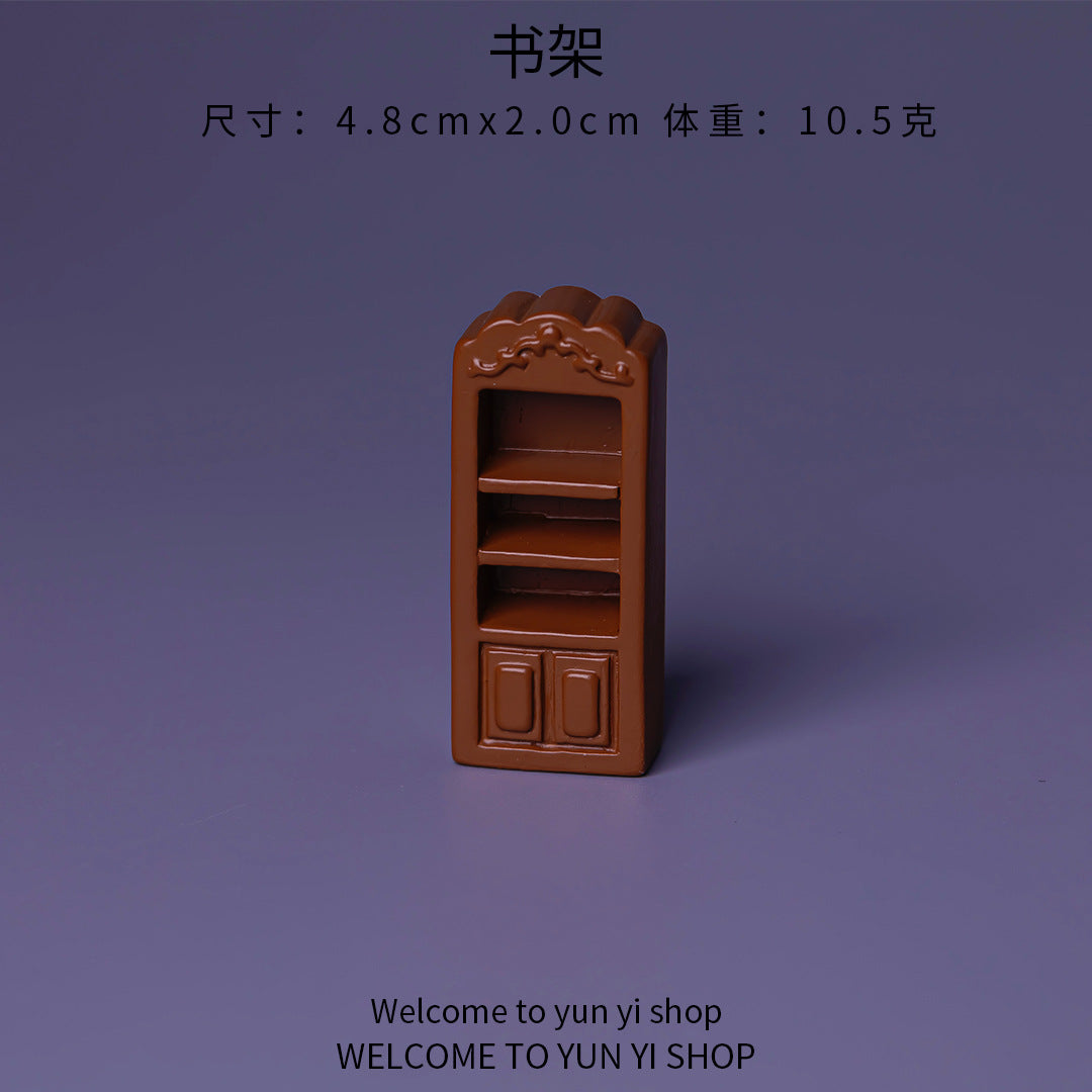 Wholesale European Classic Library Resin Figurine Miniature Desk Decor Creative DIY Car Dashboard Ornament Chic Gift For Resale
