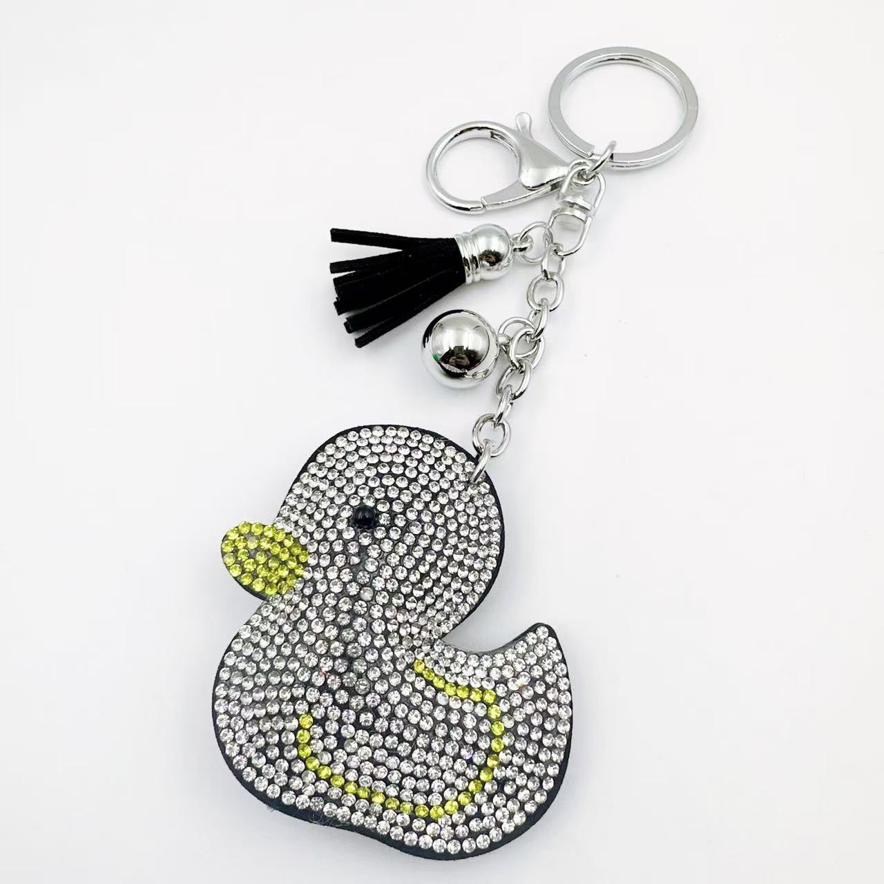 Wholesale  creative cartoon animal diamond key chain Cute Keychain