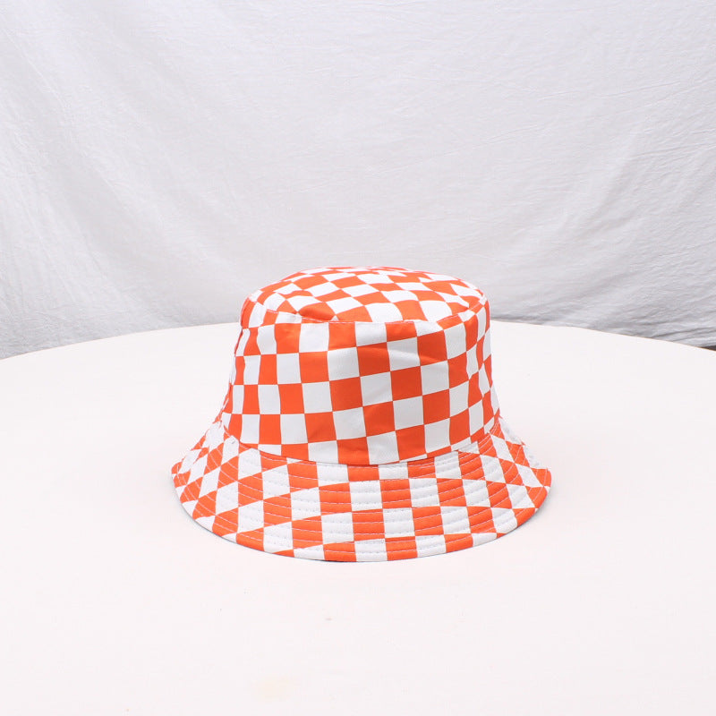 Wholesale Polyester Cotton Sex Checkerboard Bucket Hat