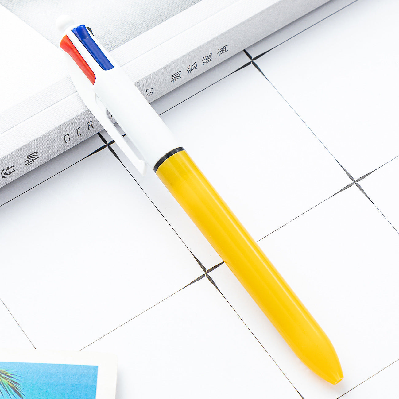 Wholesale Multi-color in-one Plastic Ballpoint Pen for Key Line Marking