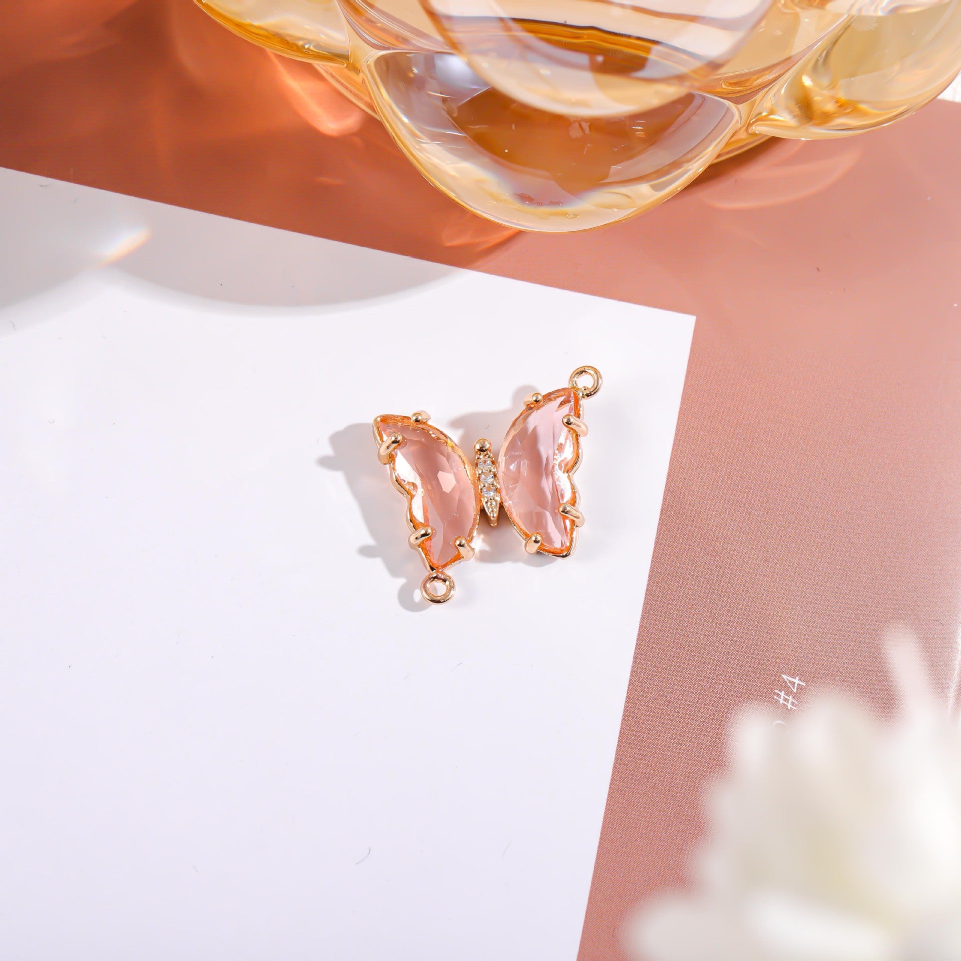 Wholesale Crystal Butterfly Double Pendant