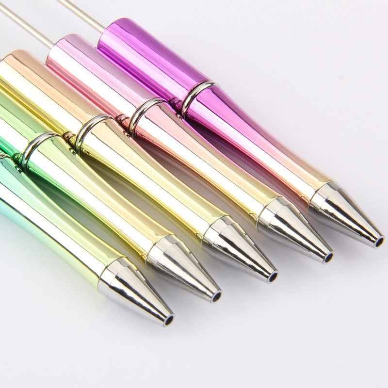Wholesale 10pcs Plastic Gradient Beaded Ballpoint Pen