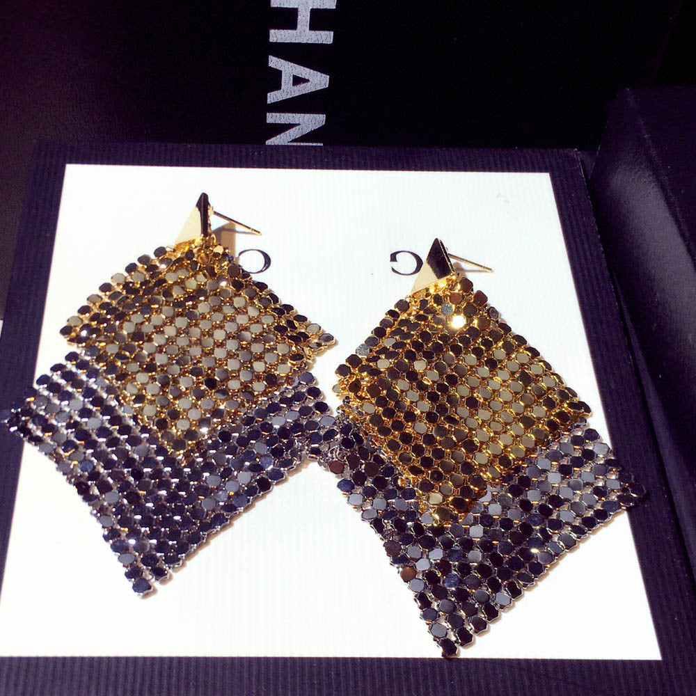 Wholesale Long Sequin Tassel Copper Earrings