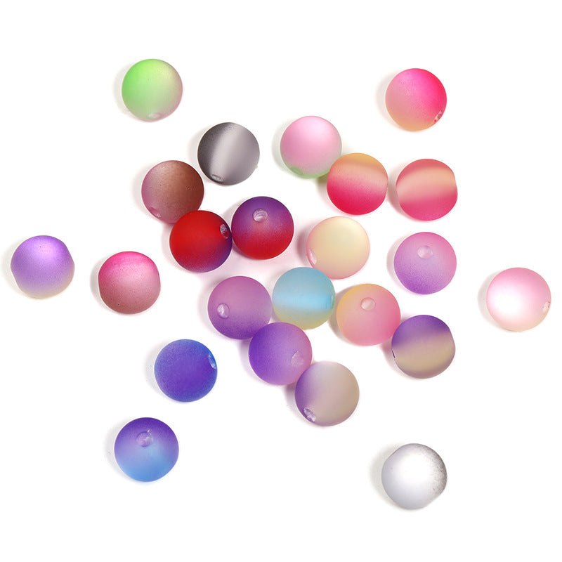 Wholesale 100pcs Matte Two-Color Resin Cat's Eye Beads