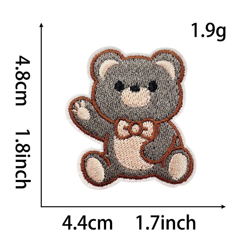 Wholesale Stylish Panda Embroidered Patch Self Adhesive Applique For Coats Trendy Fashion Accessory Boutique Gift For DIY Crafting