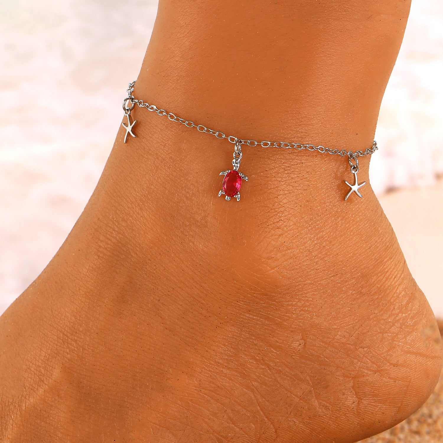 Wholesale Handmade Sea Turtle Anklet Bohemian Beach Jewelry Accessory
