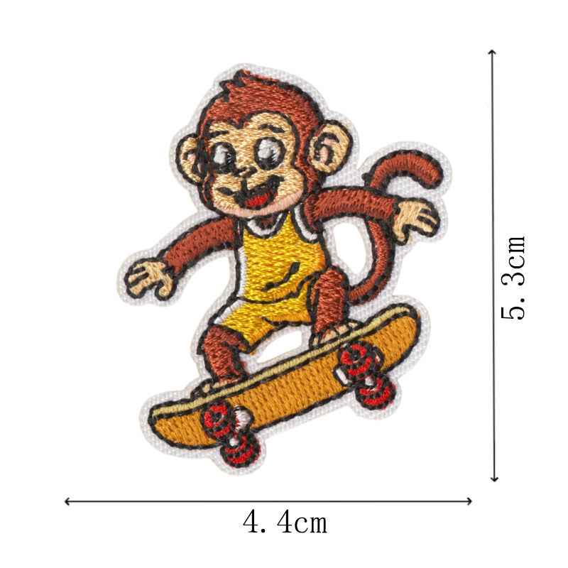 Wholesale Stylish Cute Animal Polyester Iron On Patches 9 Piece Set For Towels Clothing DIY Craft Boutique