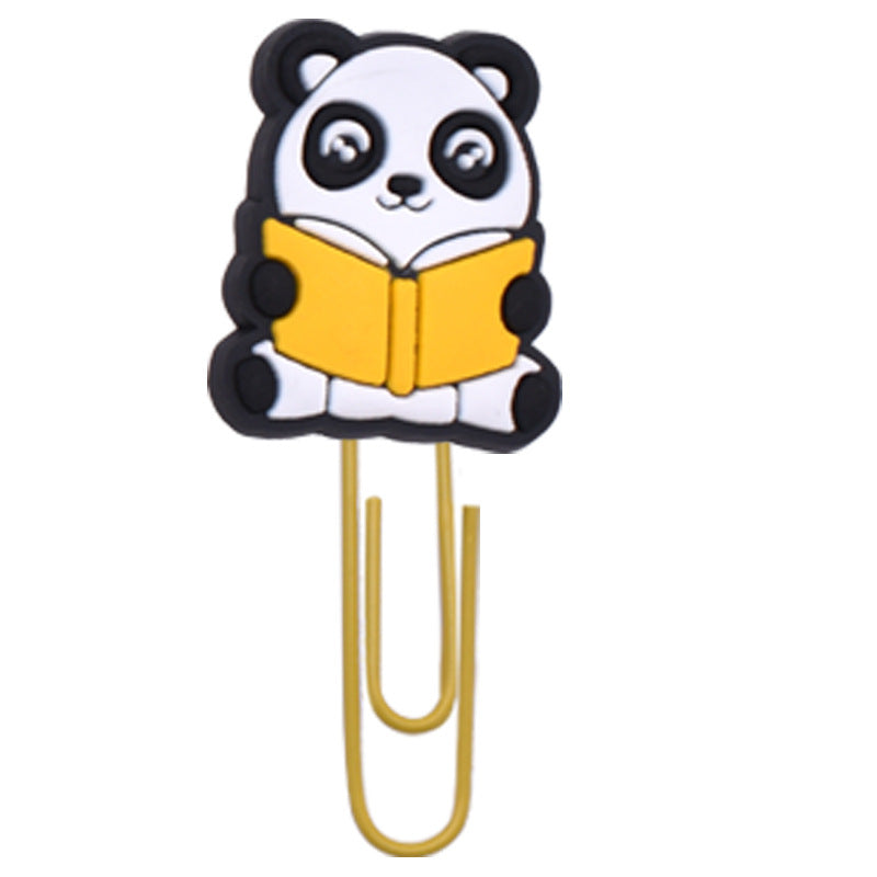 Wholesale Random 50pcs Cartoon National Treasure Panda Student Paper Clip Bookmark