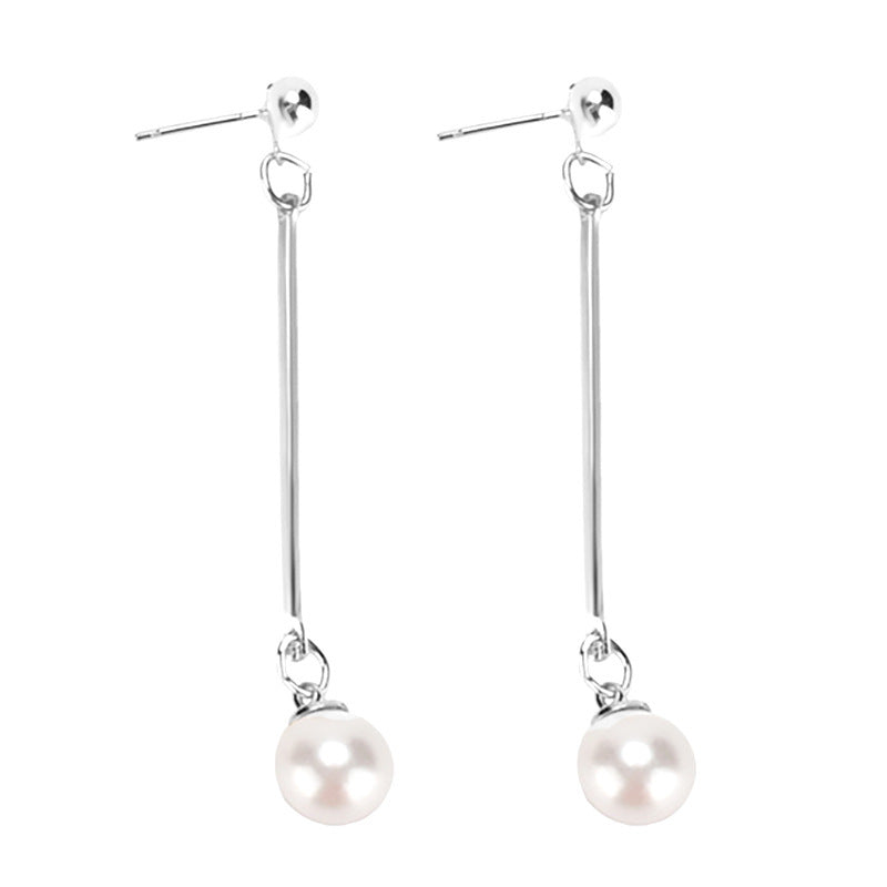 Wholesale  Long Tassel Pearl Earrings Love Earrings