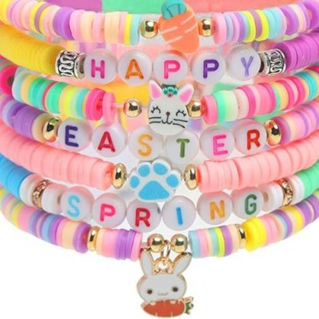 Wholesale   Easter Bunny Soft Clay Bracelet