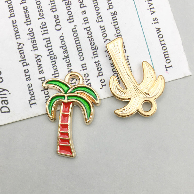 Wholesale 1 New Oil Dripping Alloy Colorful Simulation Apple Cherry DIY Pendant