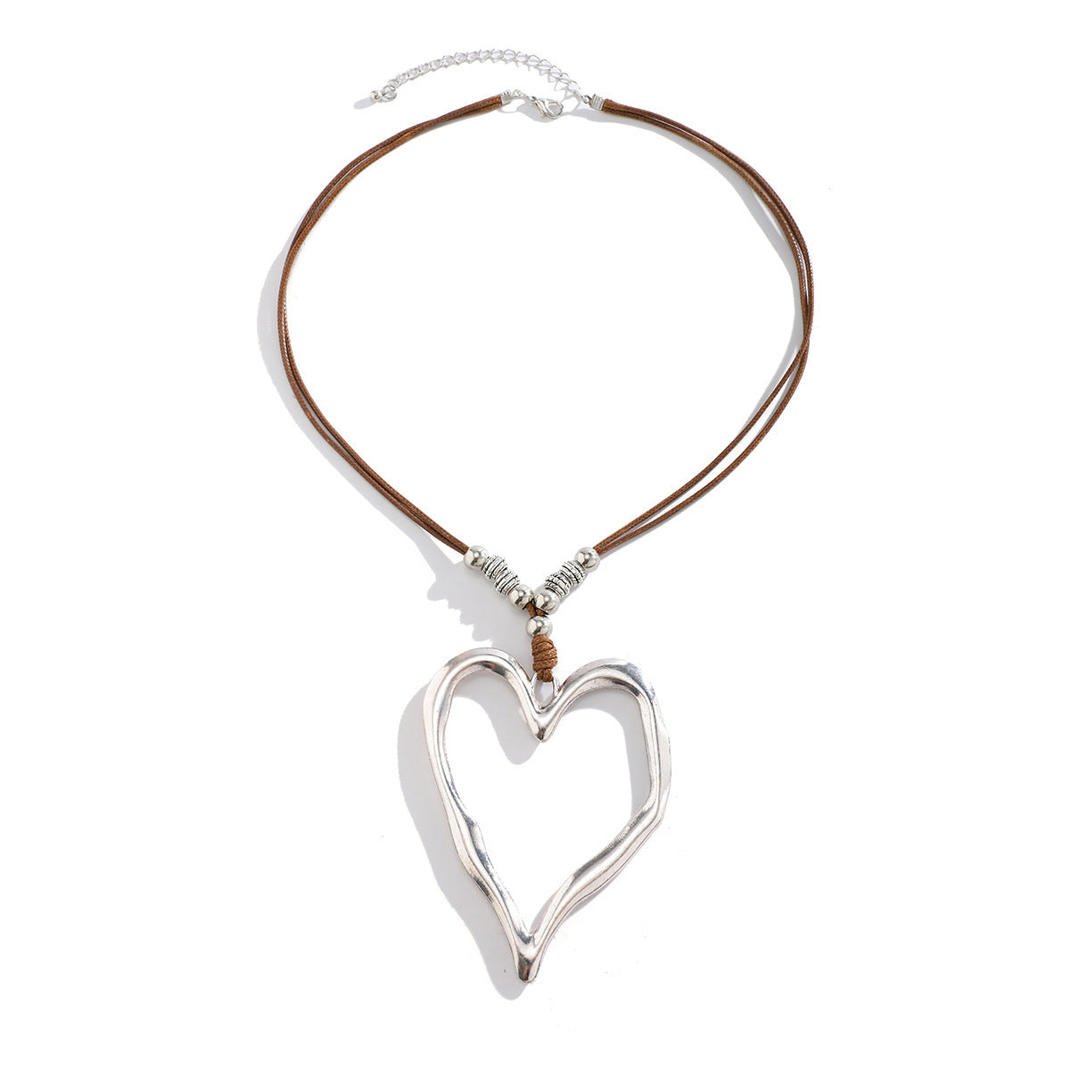 Wholesale Sweet and Cool Exaggerated Big Heart Alloy Necklace
