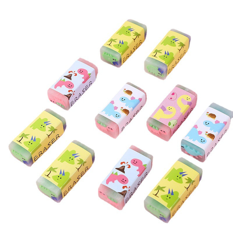 Wholesale Cartoon Dinosaur Sandwich PVC Eraser