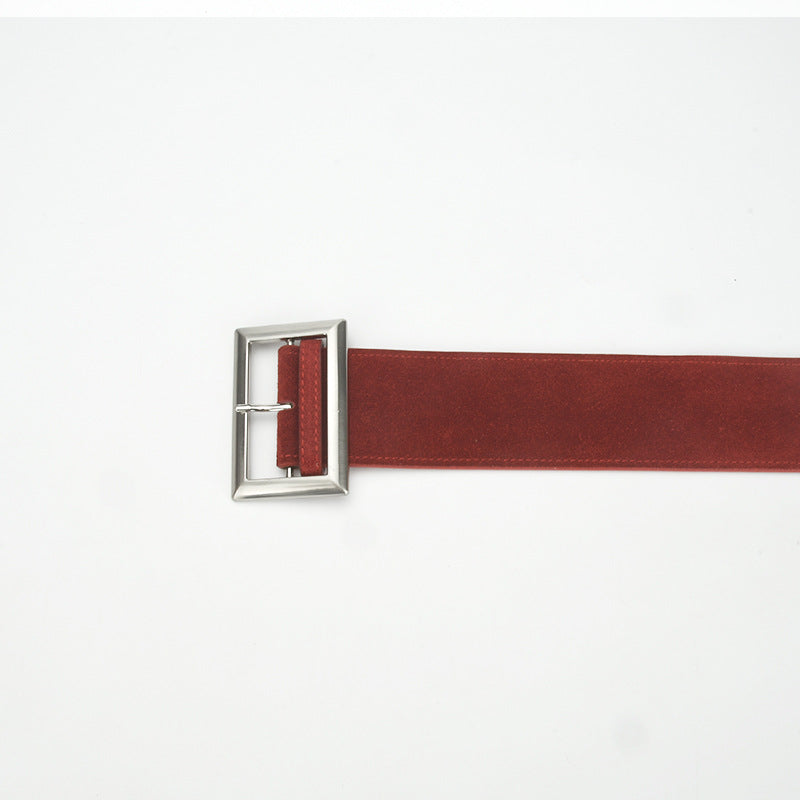 Wholesale leather belt fashion alloy wide belt jacket genuine leather waist belt retro belt