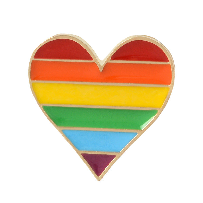 Wholesale Alloy Heart Cloud LGBT Rainbow Brooch