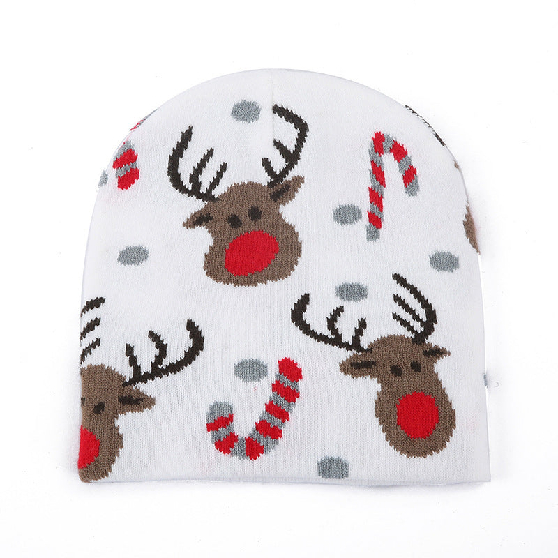 Wholesale 2023 Christmas Elk Knitted Hat Red Creative Warm Woolen Beanie