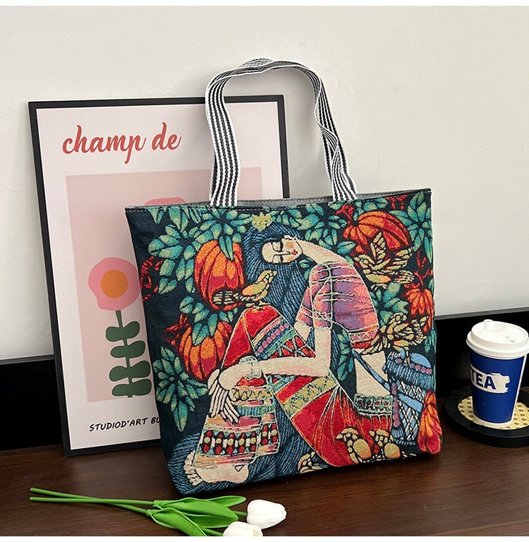 Wholesale Vintage Ethnic Style Canvas Bag