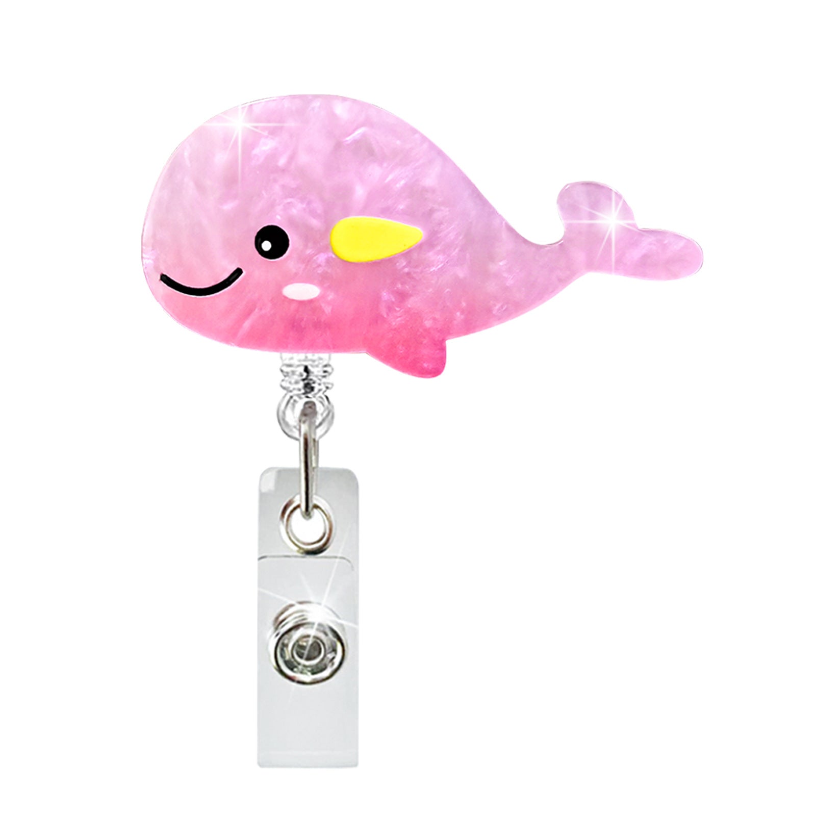 Wholesale New jellyfish dolphin telescopic clip easy to pull