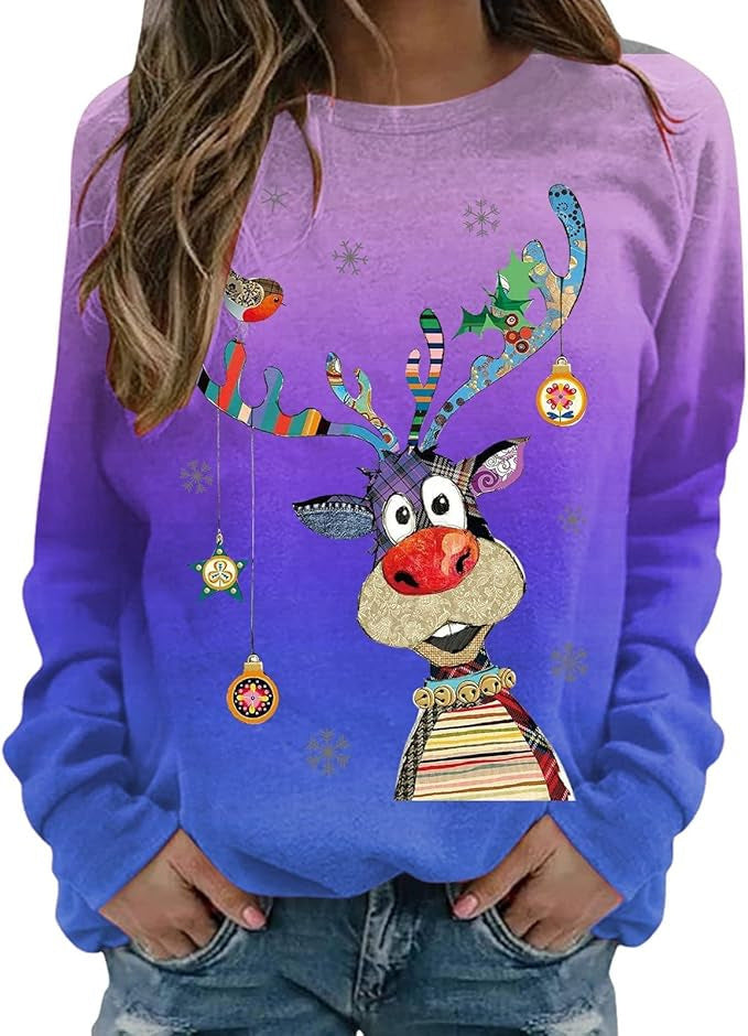 Wholesale Valentine's Day 3D round neck sweater women's red love tree women's clothing