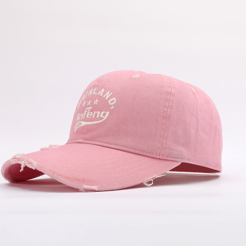 Wholesale Vintage Washed Embroidered Large Head Circumference Cotton Soft-topped Cap