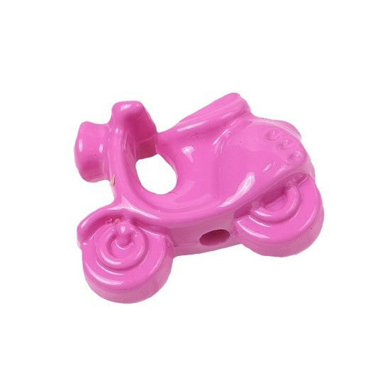 Wholesale of 100PCS/PACK Cartoon Small Motorcycle Perforated Paint Motorcycle Resin Beads