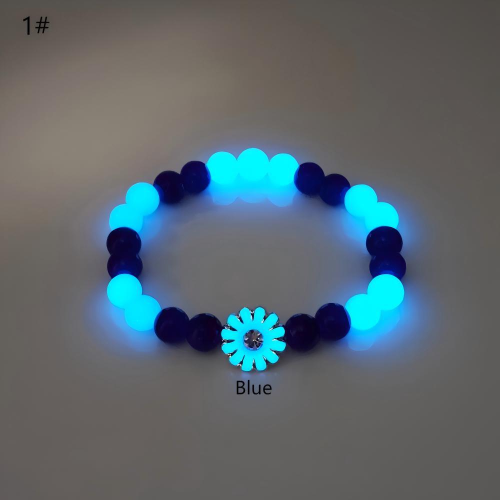 Wholesale 4pcs Luminous  Bracelet Environmentally Friendly Glass/glazed Flower