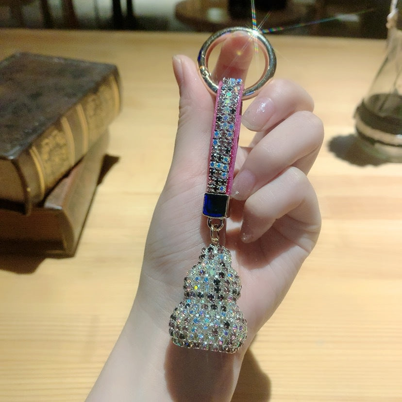Wholesale Creative Chinese Style Diamond Gourd Alloy Keychains