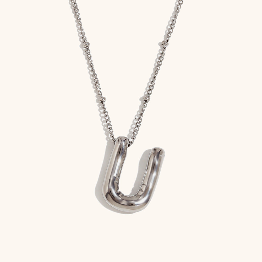 Wholesale Balloon English Stainless Steel Plated 18K Necklace