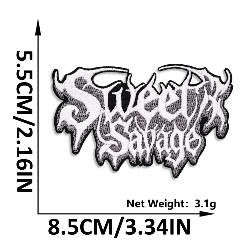 Wholesale Gothic Butterfly English Letter Iron On Embroidery Patch Chic Fashion Accessory For Everyday Use