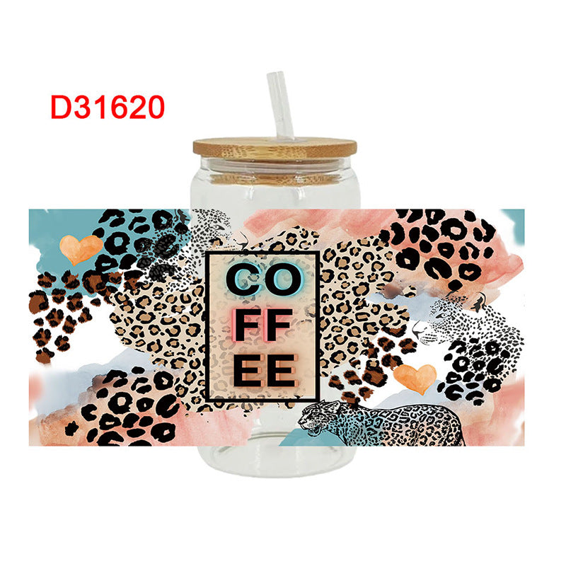 Wholesale coffee beverages 16oz Cup UV DTF Wraps