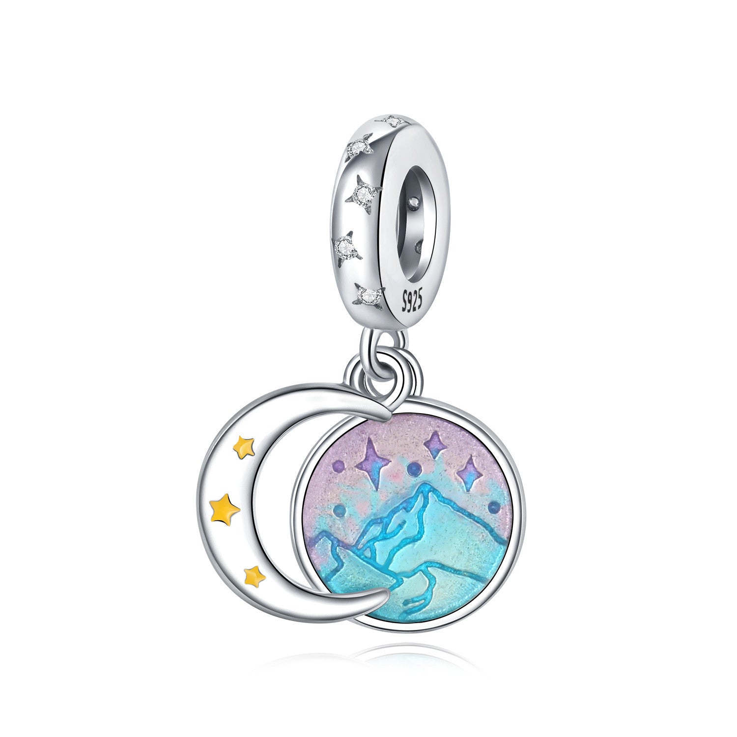 Wholesale Diverse Stars Moon Sun Pure Silver Charms