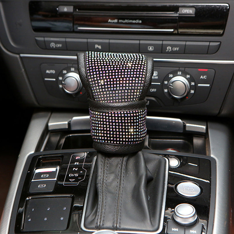 Wholesale Flocking Safety Belt Shoulder Cover Hand Cushion Cover Gear Cover Handbrake Cover Pull Gloves Diamond-studded Interior Cover