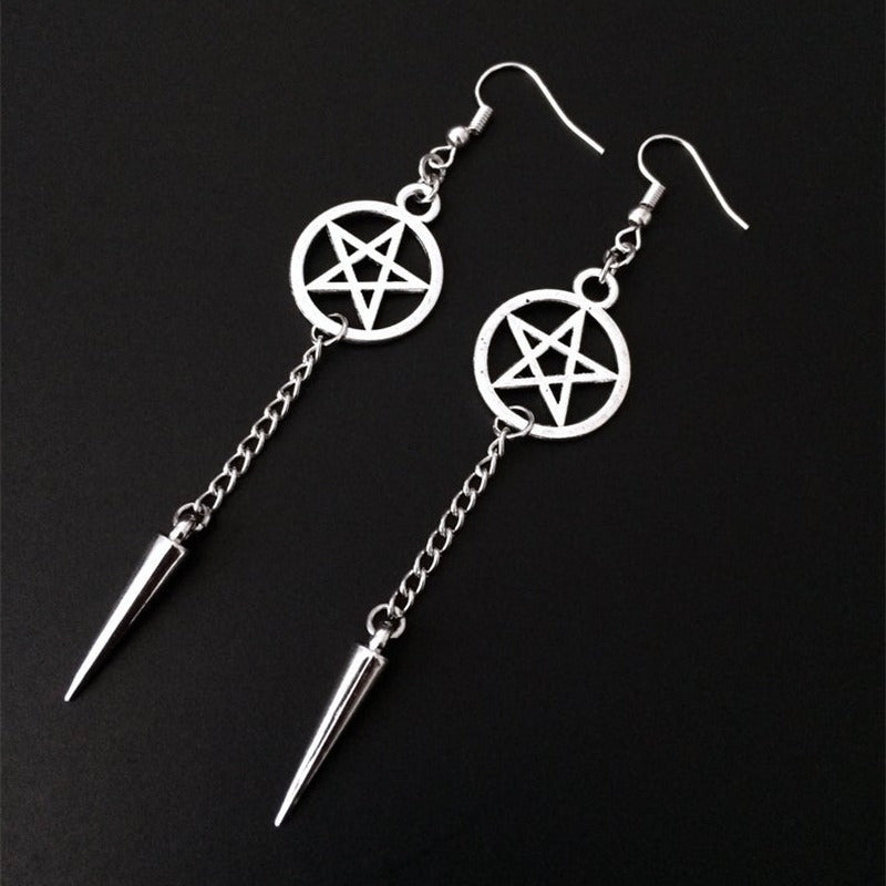 Gothic Diablo Sword Dagger Earrings