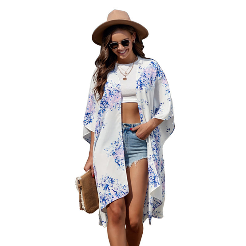 Cubiertos de trajes de baño de chal impresos al por mayor