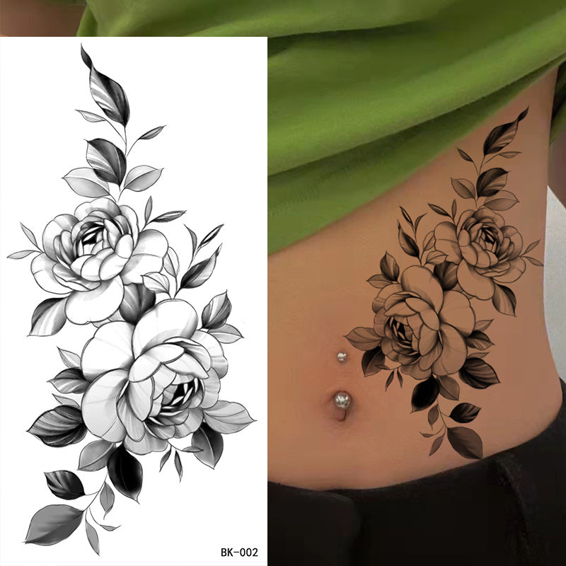 Wholesale Sketch Flower Tattoo Stickers