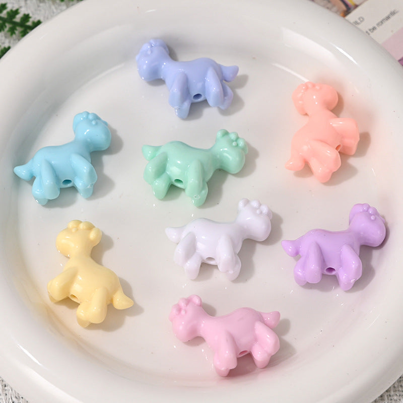 Wholesale 10pcs/pack  Macaron colored foal animal beads Acrylic Beads