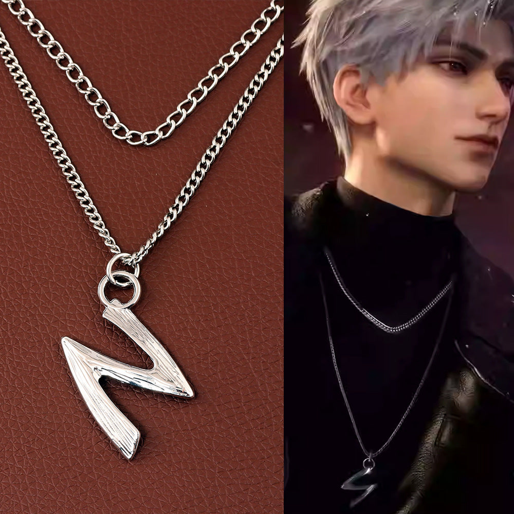 Wholesale Dark Wind Crow Retro Ruby Pendant Necklace OLY Exclusive