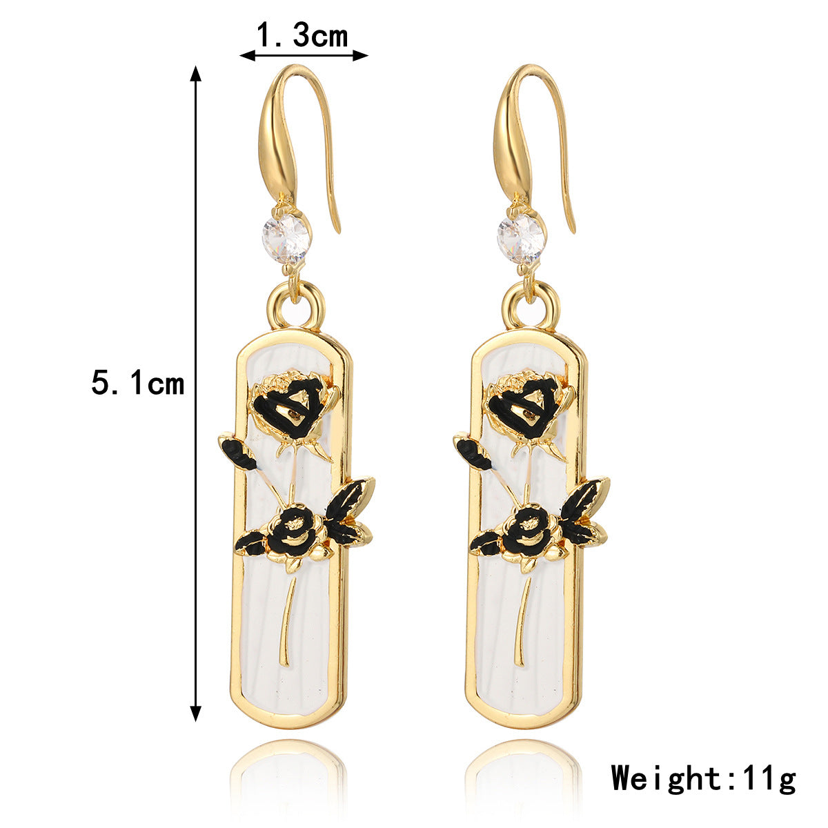 Wholesale Vintage French Rose Earrings