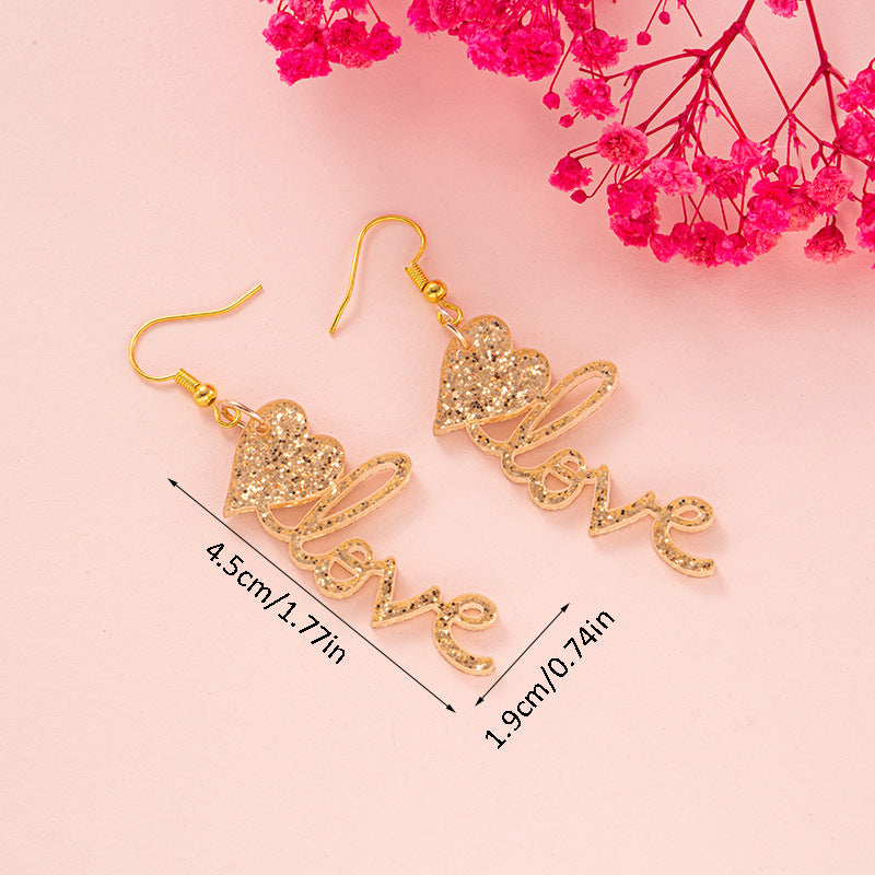 Wholesale New cross-border Valentine's Day earring