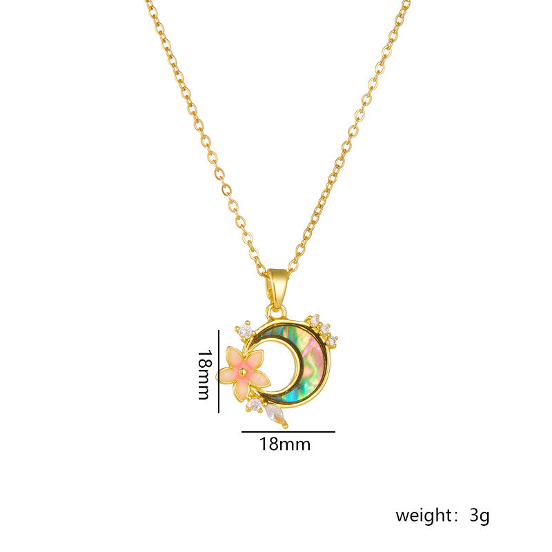 Wholesale love necklace flower pendant
