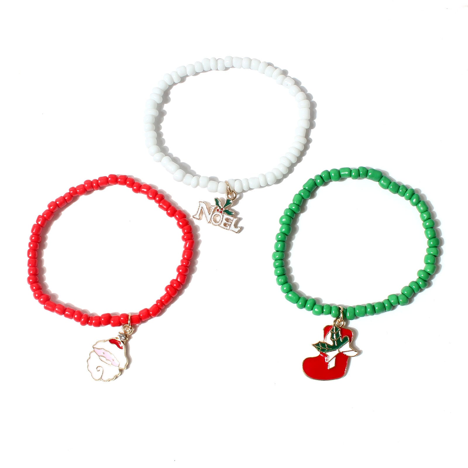 Wholesale Christmas Rice Beads Beaded Ornament Bracelet