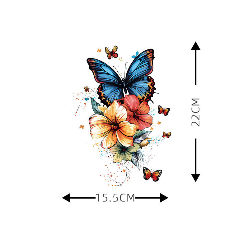 Wholesale 10pcs Colorful Flower Butterfly UV DTF Ready to Press Transfers Wraps