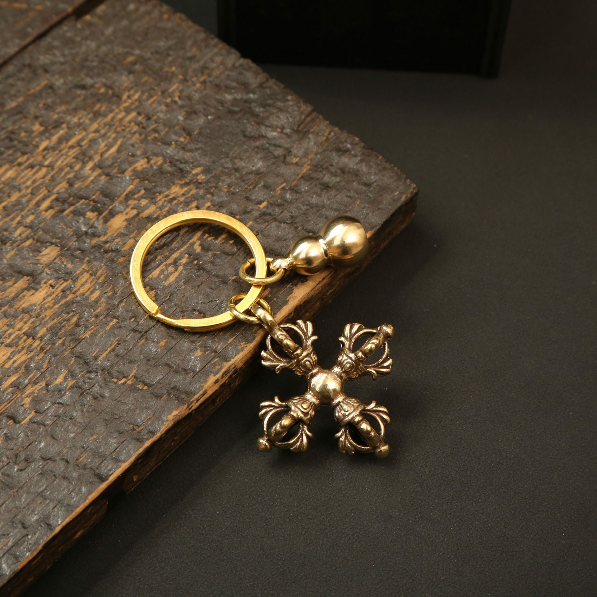 Wholesale Brass Cross Lotus Vajra Pendant Copper Craftsmanship