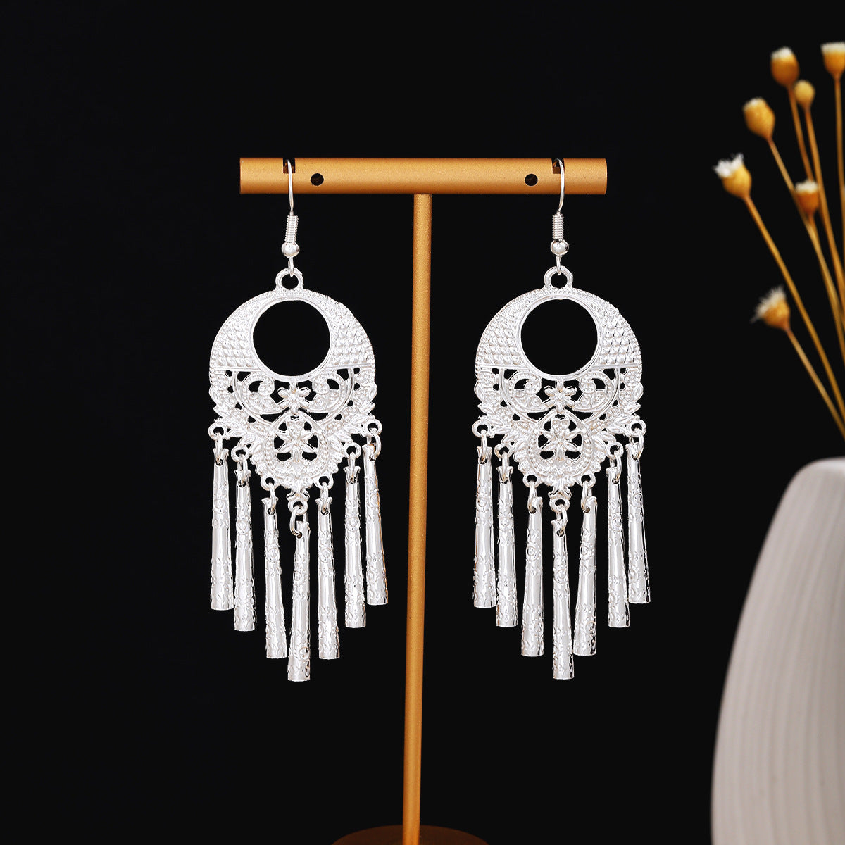 Wholesale Long tassel ethnic minority earrings