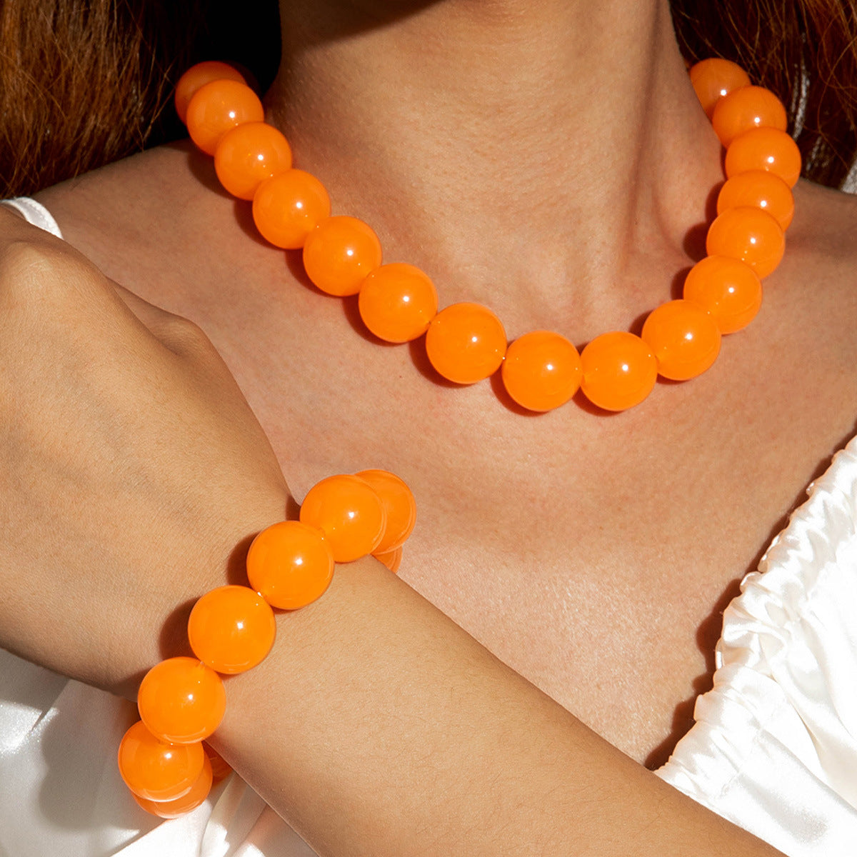 Wholesale Colorful Acrylic Beaded Necklace