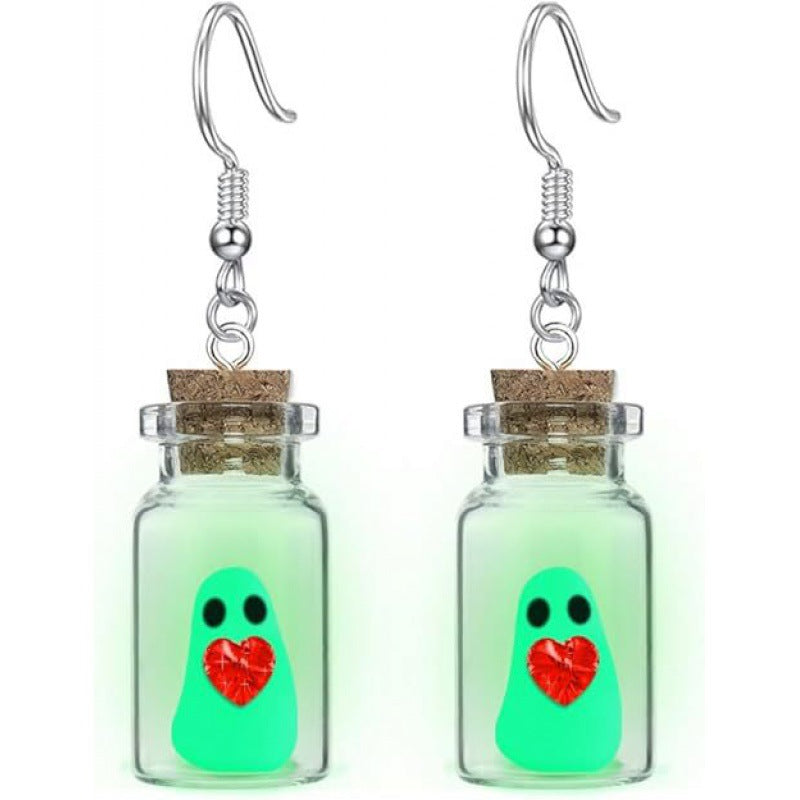 Wholesale  Earrings 3D Luminous Ghost Pumpkin Candy Corn Necklace