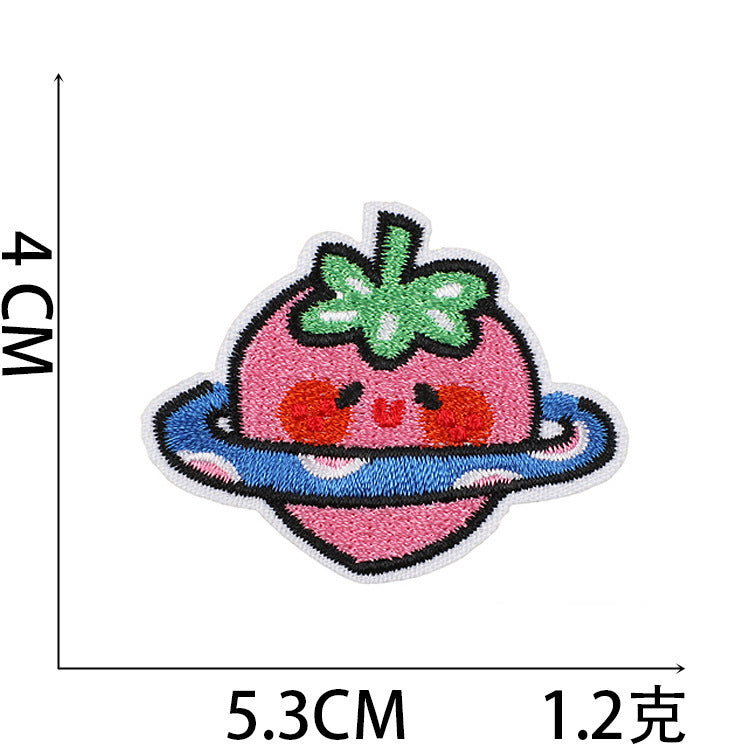 Wholesale Polyester Embroidered Astronaut Rabbit Patch For Clothing Space Bunny Decorative Applique Self Adhesive Gift Resale