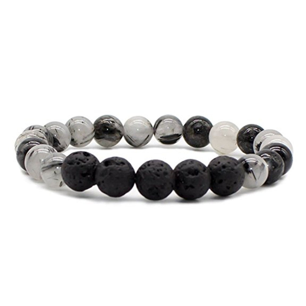 Wholesale Stretch Volcanic Stone Natural Stone Beaded Bracelet