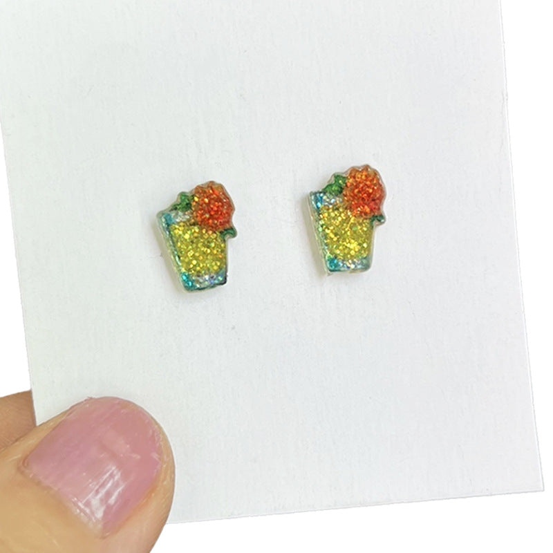 Wholesale Day of the Dead skull costume with shiny earrings